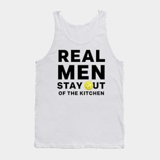 Funny Real Men Stay Out of the Kitchen Pickleball Saying Quote Father's Day Gifts Tank Top